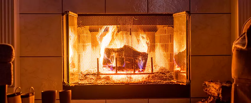 Mendota Hearth Landscape Fireplace Installation in Chesterfield Heights Historic District, Virginia